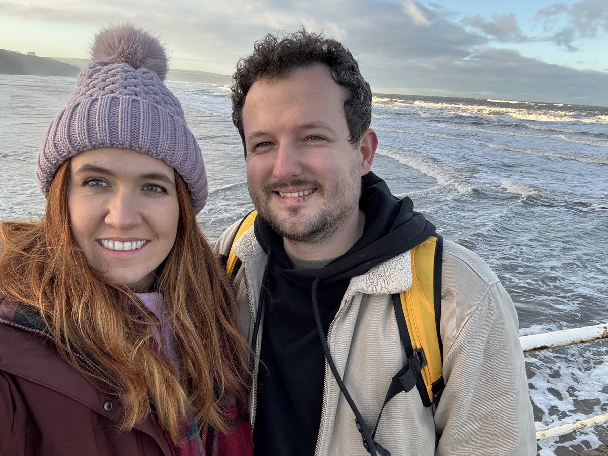 Laura and Liam by the sea